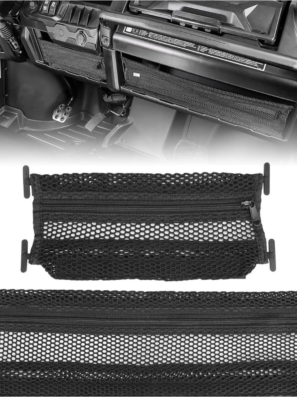 Can-Am Defender MAX Cargo Storage Net Bag Organizer with Zipper